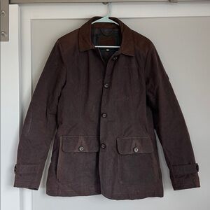 Classic Dubarry Insulated Waxed Cotton Jacket with leather details. Barely worn!
